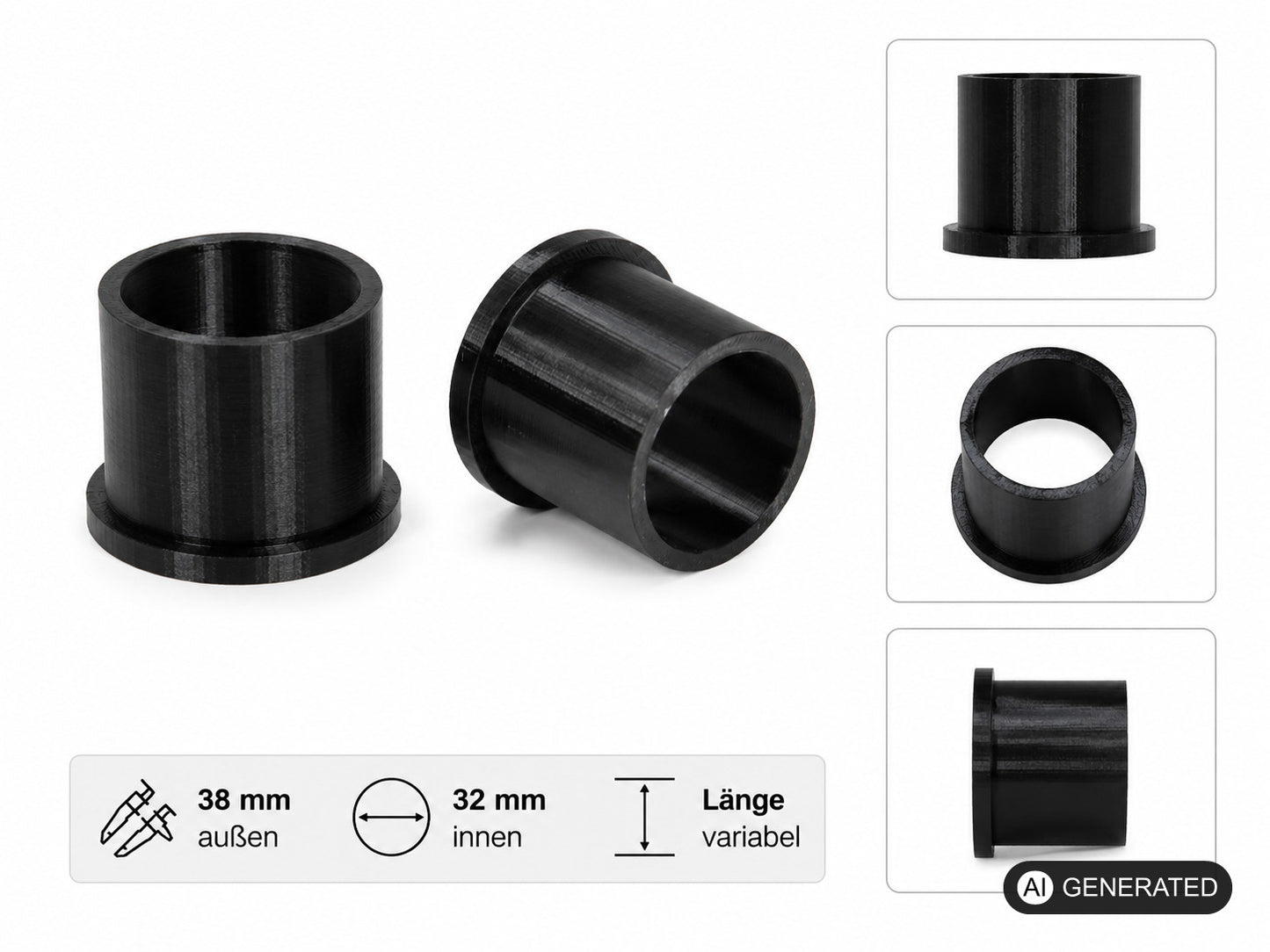 2x Flex Reduzierung 38mm/32mm Set Reduktion Poolschlauch passend für Intex