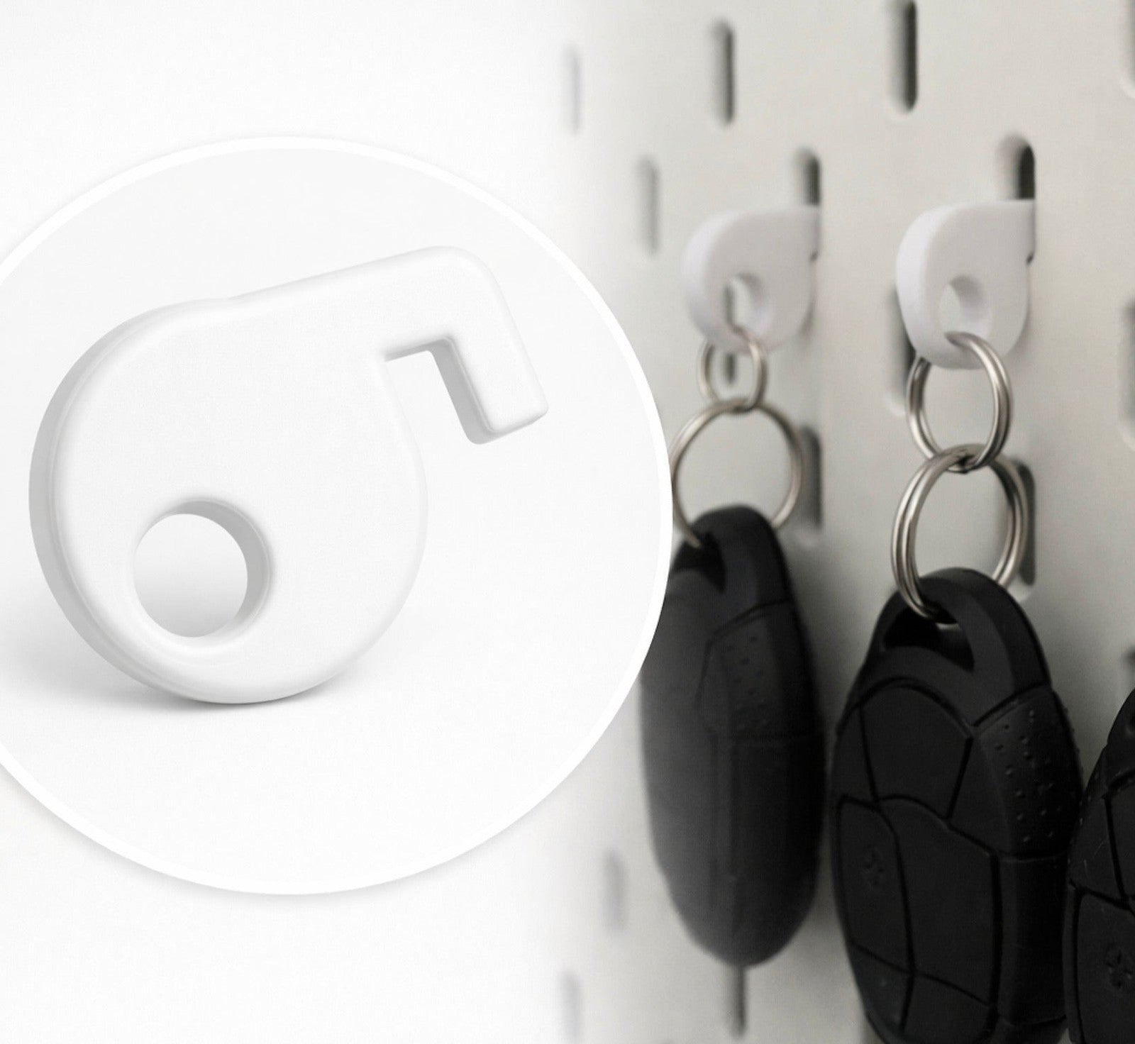 2x Schlüsselhaken kompatibel mit Ikea Skadis Board