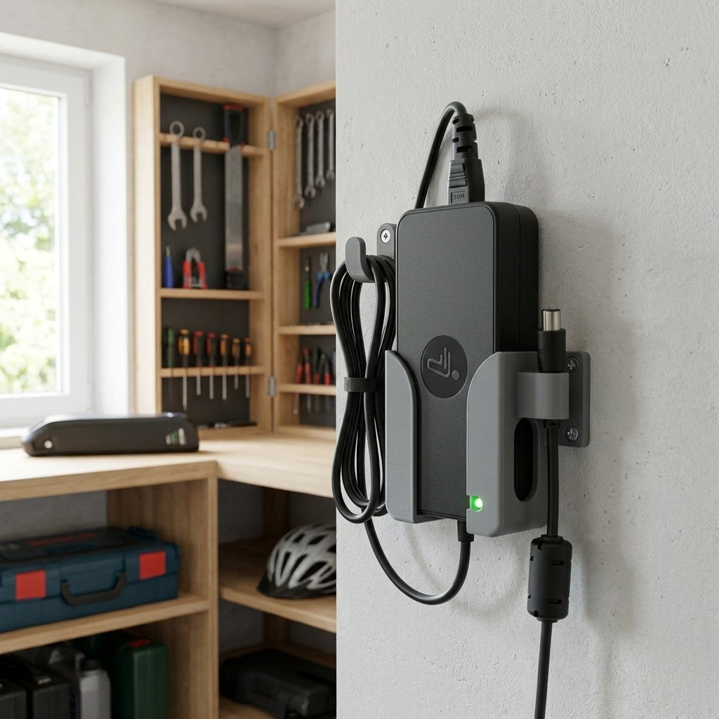 Wandhalterung passend für Segway Ninebot E-Bike Akku Ladegerät Charger Holder