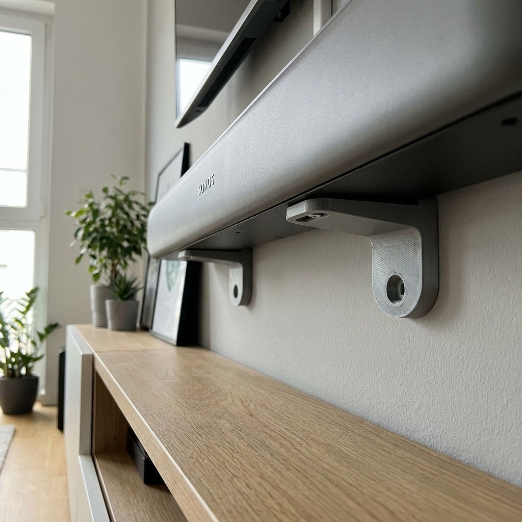 Wandhalterung passend für Sonos Beam Soundbar Kunststoff Befestigung 2er Set