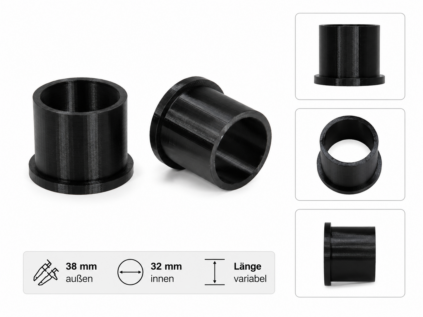 2x Flex Reduzierung 38mm/32mm Set Reduktion Poolschlauch passend für Intex