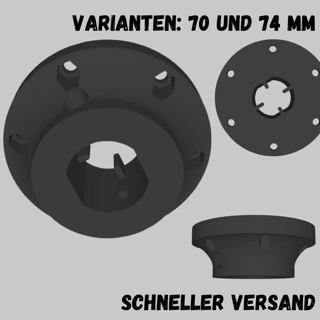 Adapter kompatibel mit Thrustmaster T150/TMX 70mm 74mm Lenkrad