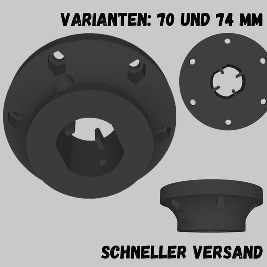 Adapter kompatibel mit Thrustmaster T150/TMX 70mm 74mm Lenkrad