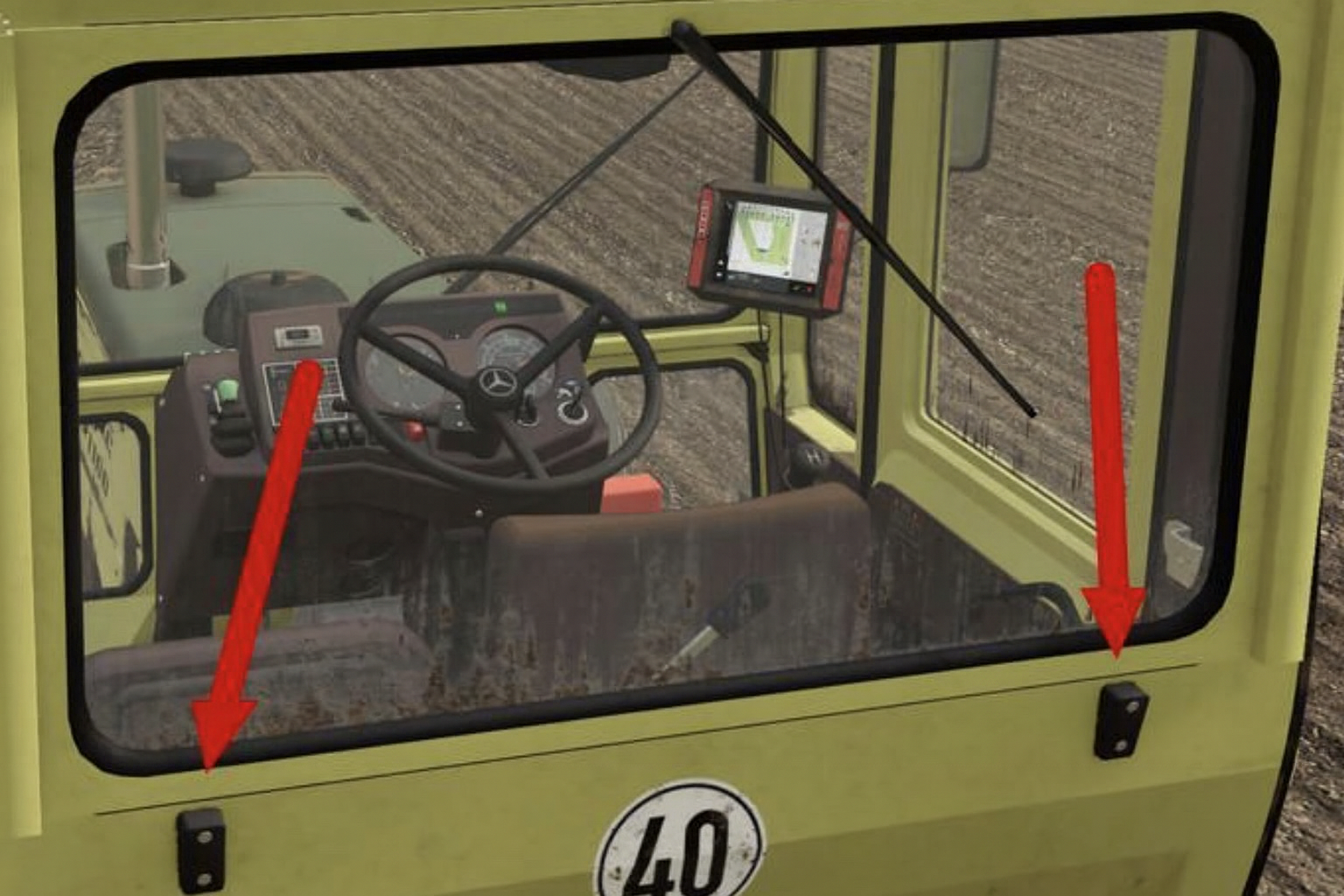Abstandshalter kompatibel mit MB Trac 700-1100 – Variante 2