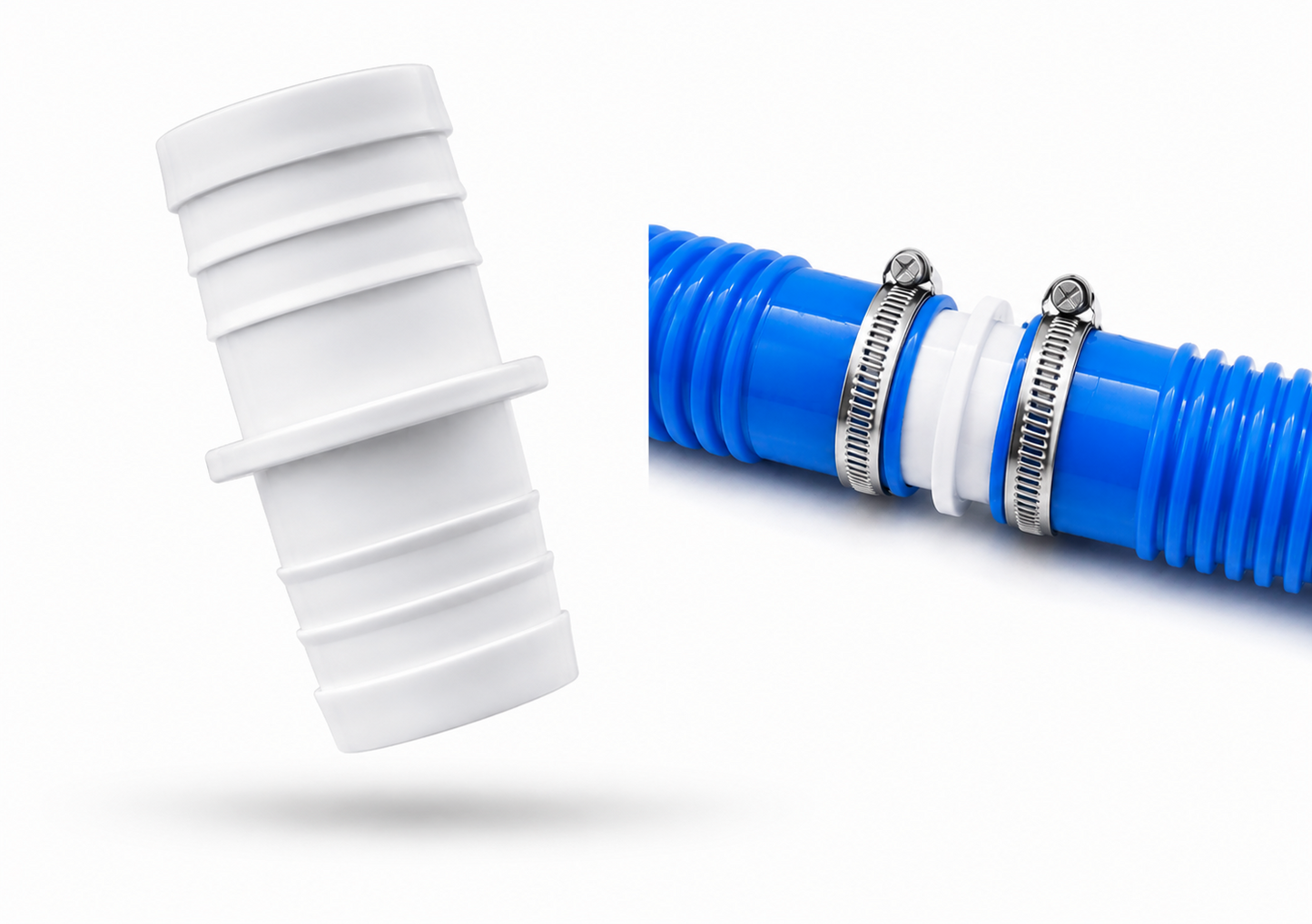 Pool Schlauchverbinder 32 zu 38mm Schlauchtülle Adapter passend für Intex uvm