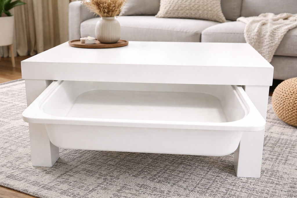 Halterung kompatibel mit IKEA TROFAST Boxen passend für IKEA LACK Tisch Schiene