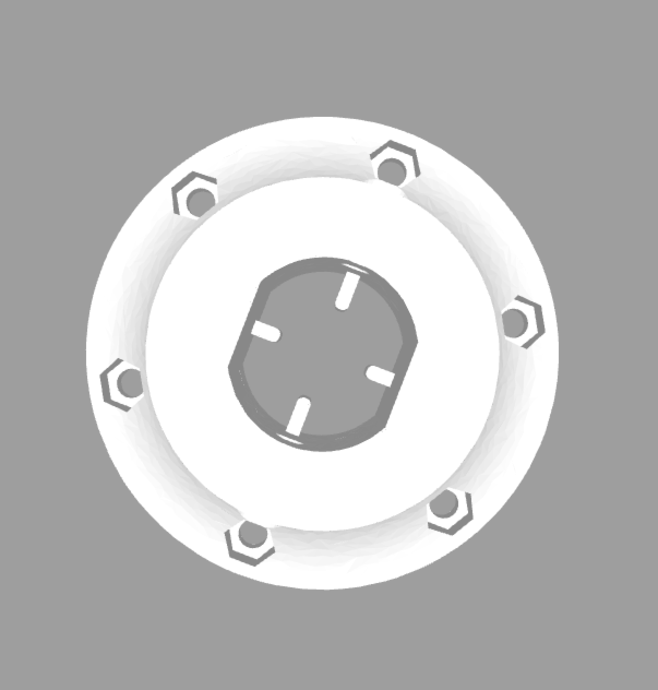 Stabiler Adapter / Zubehör kompatibel mit Thrustmaster T150/TMX 70 und 74mm