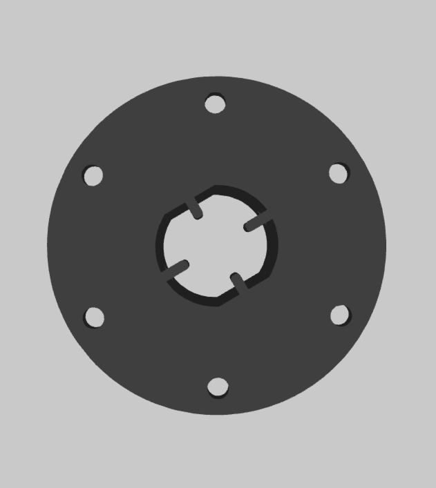 Stabiler Adapter / Zubehör kompatibel mit Thrustmaster T150/TMX 70 und 74mm
