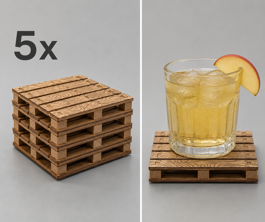 5x Paletten Untersetzer Mini Holzpaletten Getränkeuntersetzer Coaster aus Holz