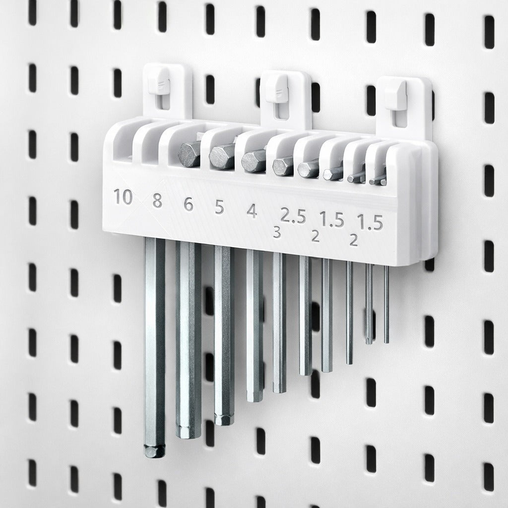 Sechskantschlüsselhalter kompatibel mit IKEA SKADIS – 3D-Druck