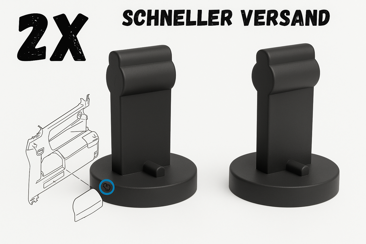 Clip Verbandskastendeckel passend für VW Bus T5 T6 7H5867549
