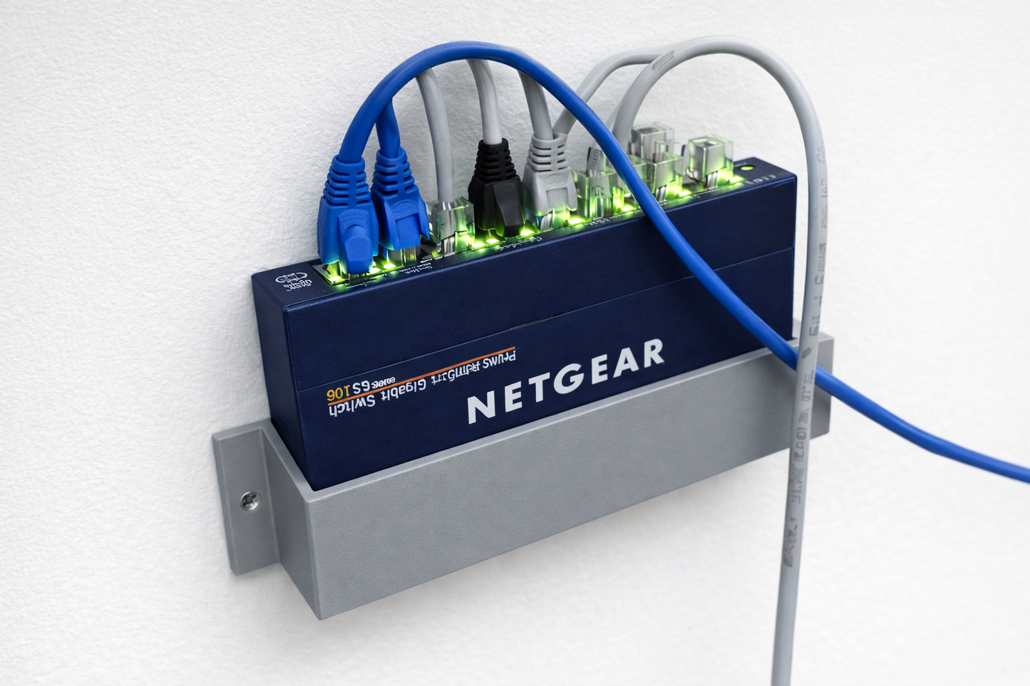 Wandhalterung kompatibel mit Netgear ProSafe GS108E Switch