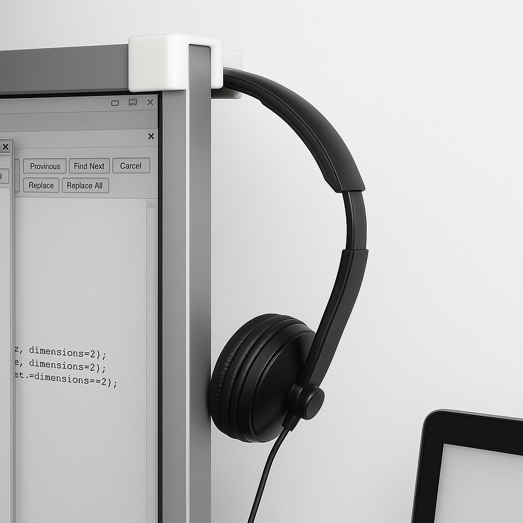 Headset Halterung Monitor Haken Kopfhörer Halter – 3D-Druck