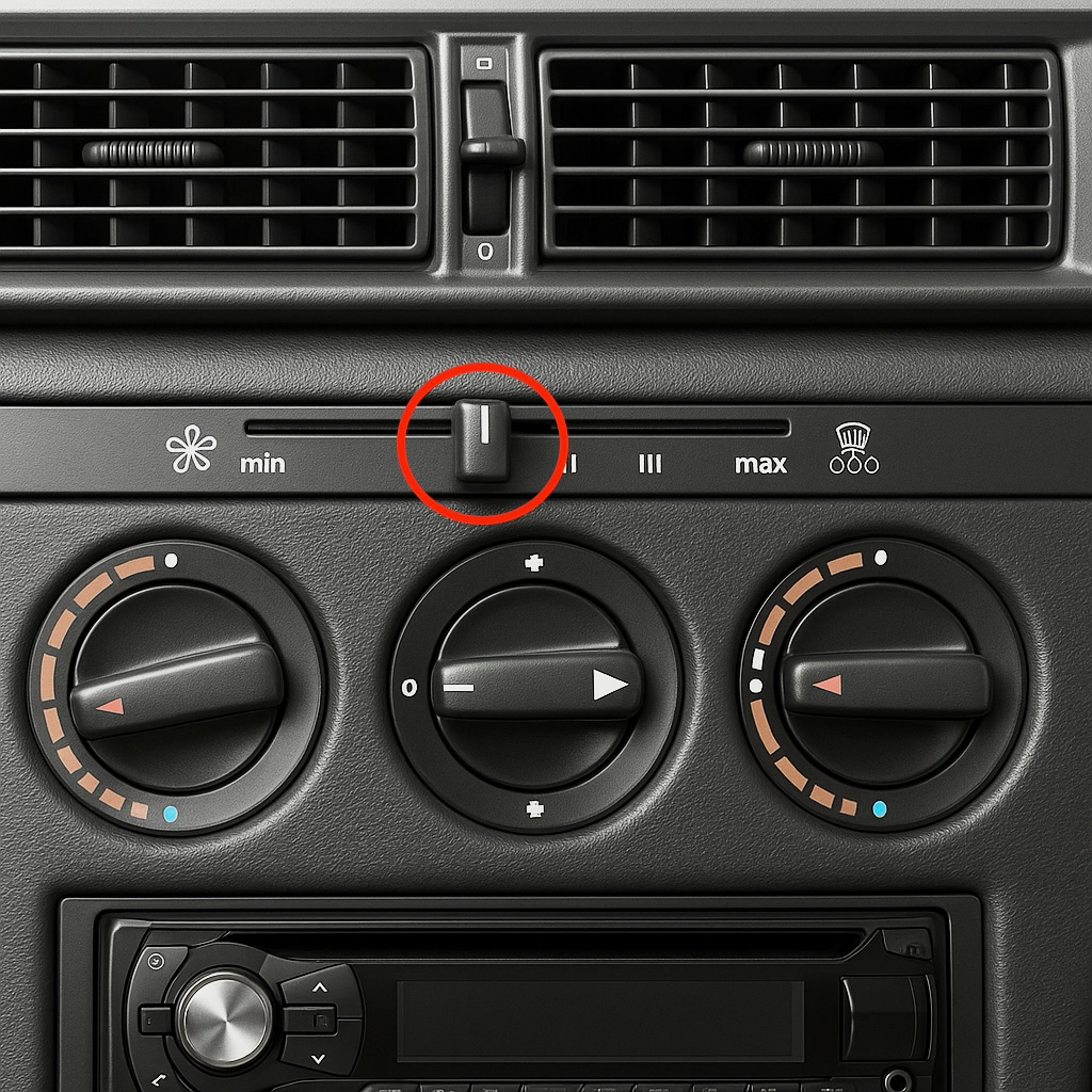 Heizung Knopf kompatibel mit Mercedes W201 190E – 3D-Druck
