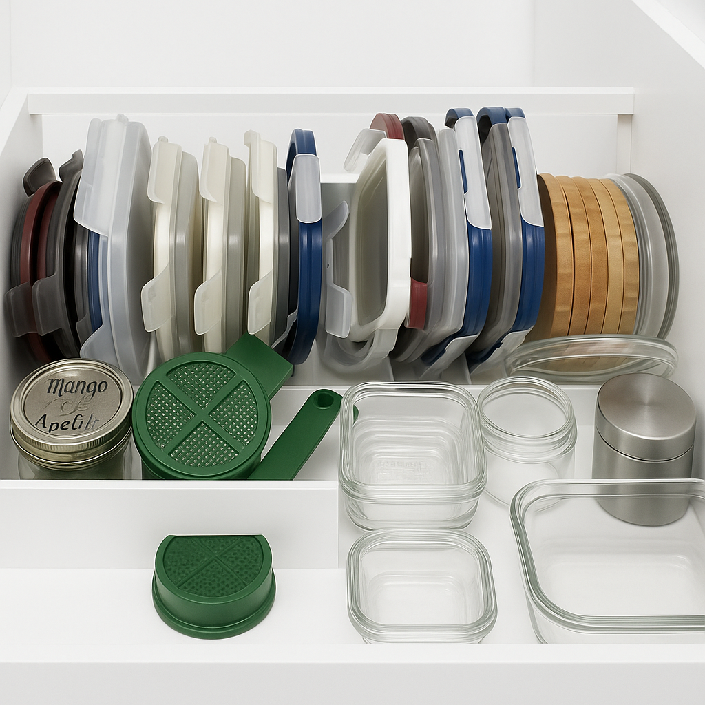 Deckelhalter passend für Tupperware Organizer Schrank beliebig erweiterbar