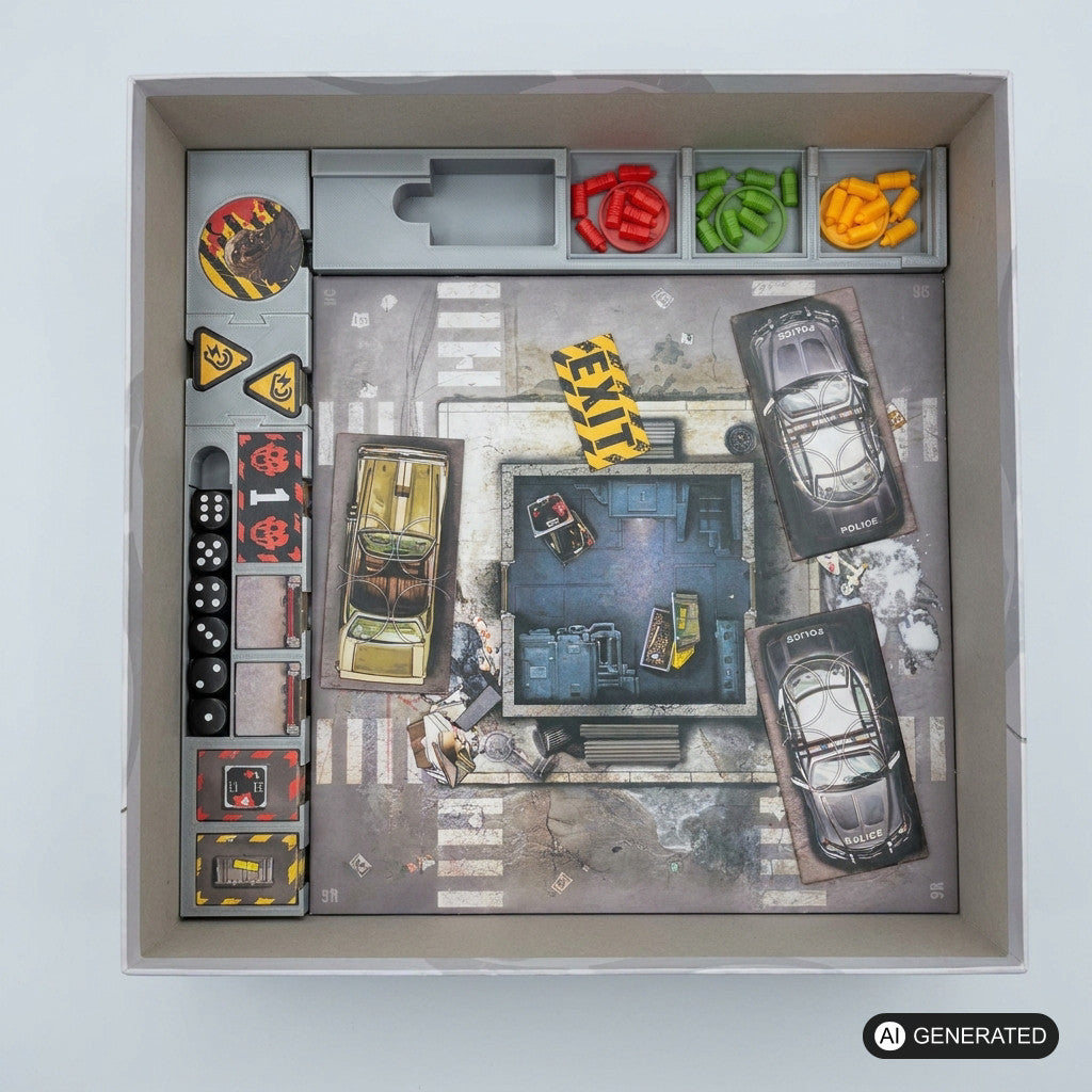 Organizer Zombicide 2nd für Zombicide 2nd Edition Zubehör Inlay Einsatz 3D Kickstarter – Produktfoto, 3D-gedruckt von Parture