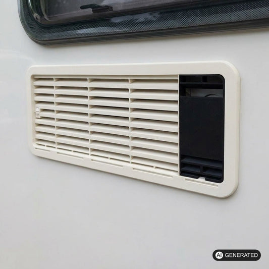 Lüftungsgitter Gitter Abdeckung für Dometic Einsatz Abgasrohr LS100 – Produktfoto, 3D-gedruckt von Parture