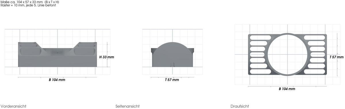 Halter Zusatzinstrument BMW für Zusatzinstrument passend für BMW E30 Gauge Instrument Lüftun – Ansicht 7, 3D-gedruckt von Par