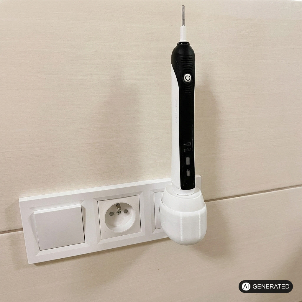 Wandhalterung Oralb Oral für Oralb Oral B Ladegerät Steckdose Befestigung – Produktfoto, 3D-gedruckt von Parture
