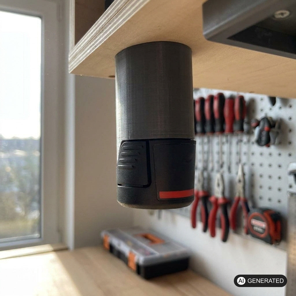 12V Akkuhalter Bosch für Bosch Schutz Wandhalterung Akku Halter sets – Produktfoto, 3D-gedruckt von Parture