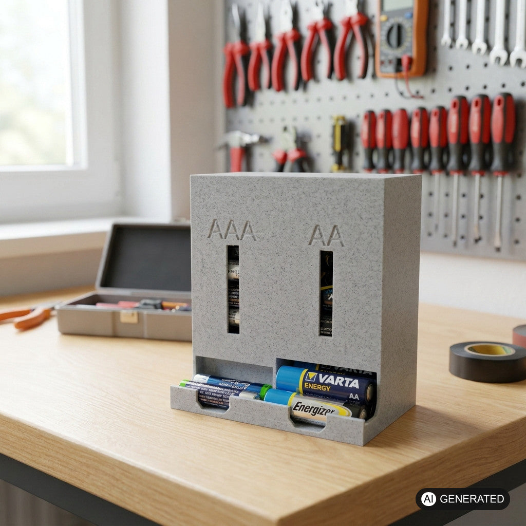 XXL Batterie Spender – Produktfoto, 3D-gedruckt von Parture