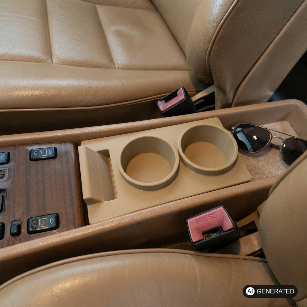 Getränkehalter Handyhalter Mercedes für Mercedes W124 W14 W15 – Produktfoto, 3D-gedruckt von Parture