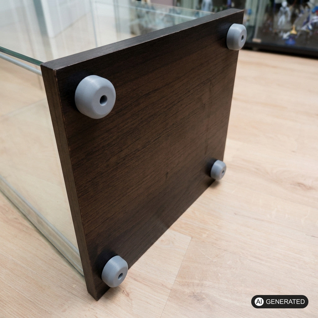 verstärkte Füße Füsse für Ikea Detolf Glasvitrine in grau – Produktfoto, 3D-gedruckt von Parture