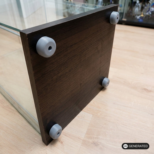 verstärkte Füße Füsse für Ikea Detolf Glasvitrine in grau – Produktfoto, 3D-gedruckt von Parture