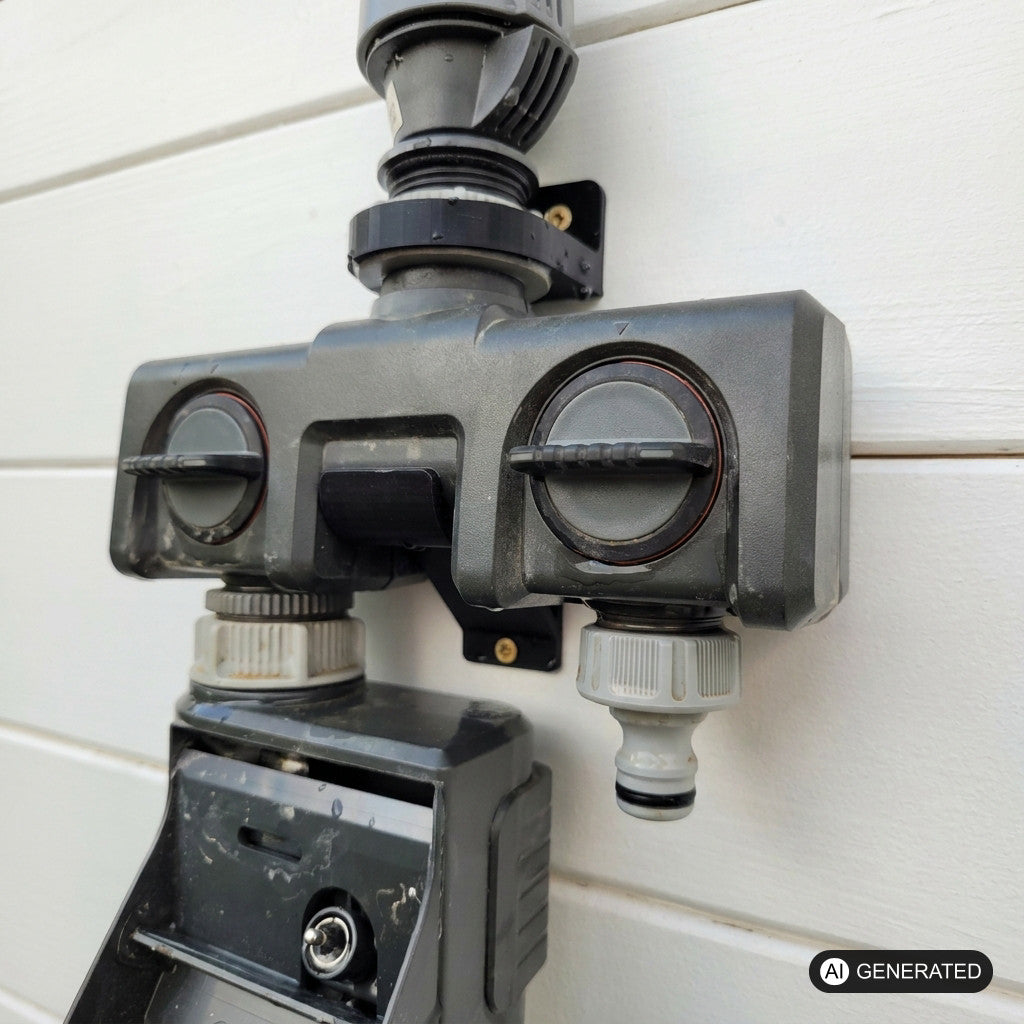 Wandhalterung Halter Gardena für Gardena 2-Wege Verteiler 8193 | Bewässerung – Produktfoto, 3D-gedruckt von Parture