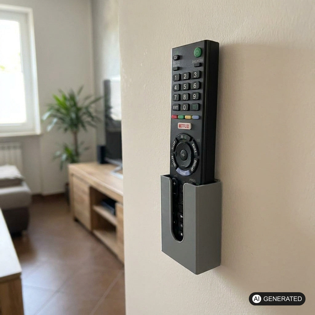 Fernbedienungshalter Wand Halterung für Universal TV Fernseher – Produktfoto, 3D-gedruckt von Parture