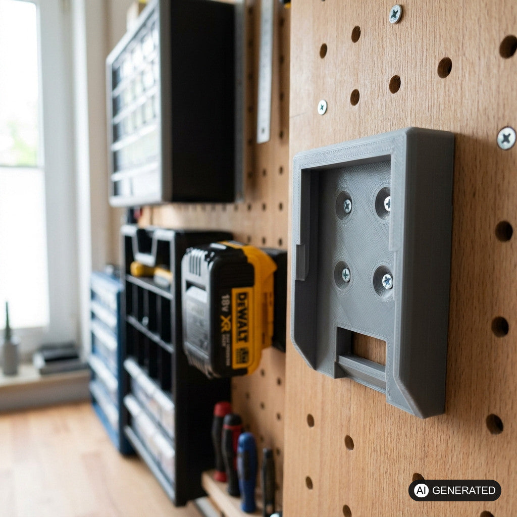 Akkuhalter Dewalt 18V/54V für Dewalt 18V/54V Flexvolt Wandhalter Schutz Wandhalterung – Produktfoto, 3D-gedruckt von Parture