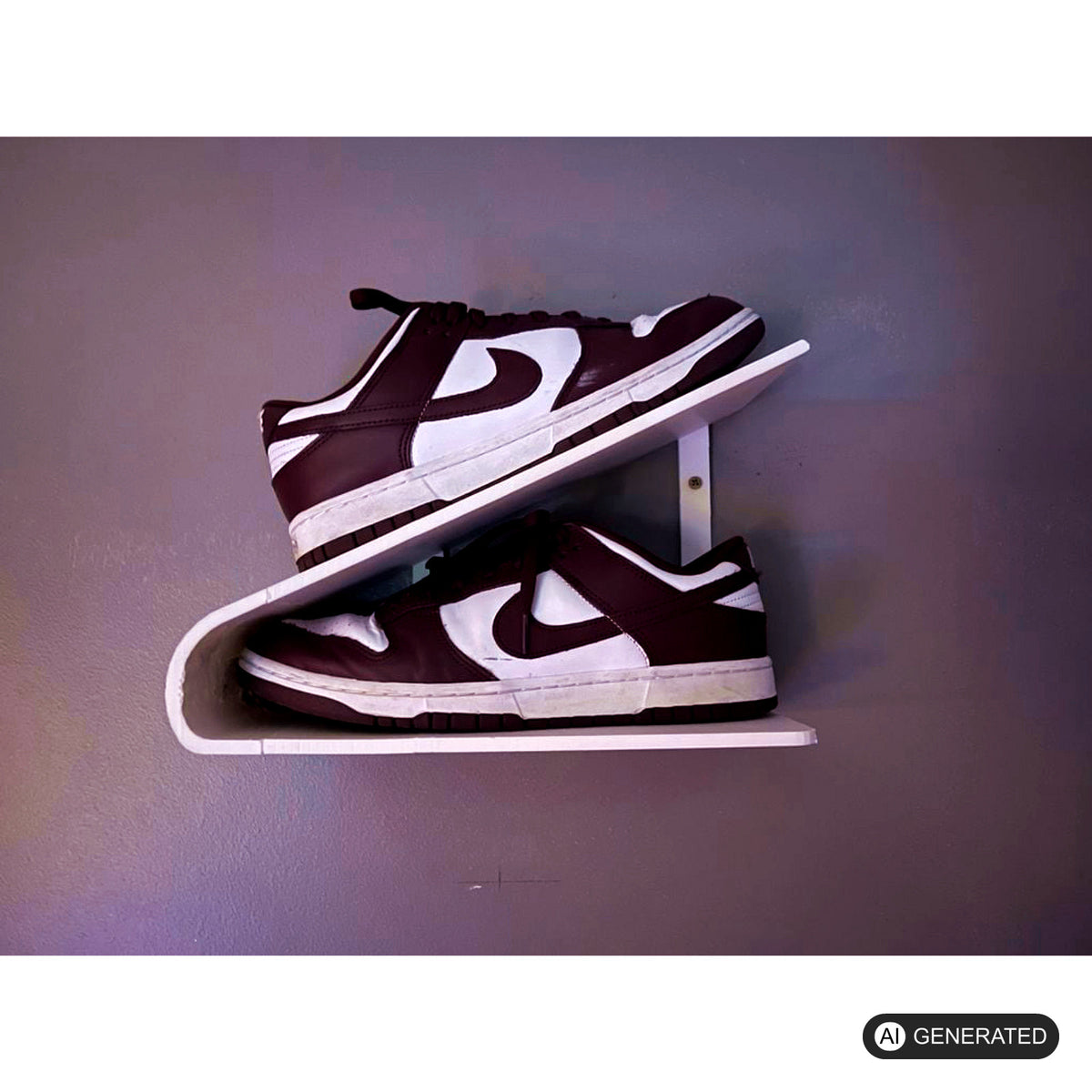 Sneaker Wandhalterung Schuh – Produktfoto, 3D-gedruckt von Parture