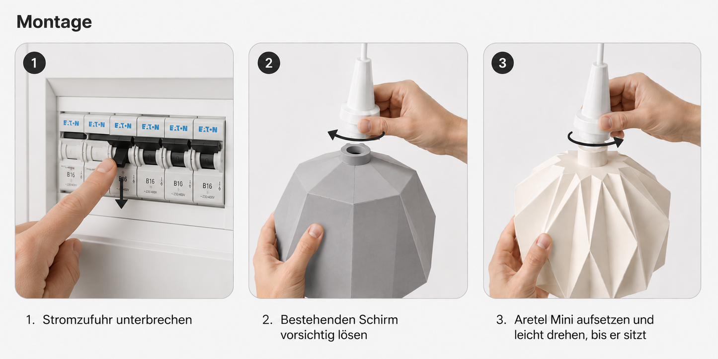 Lampenschirm passend für Herrnhuter Stern A1e weiß LED 10cm für Innen NEU