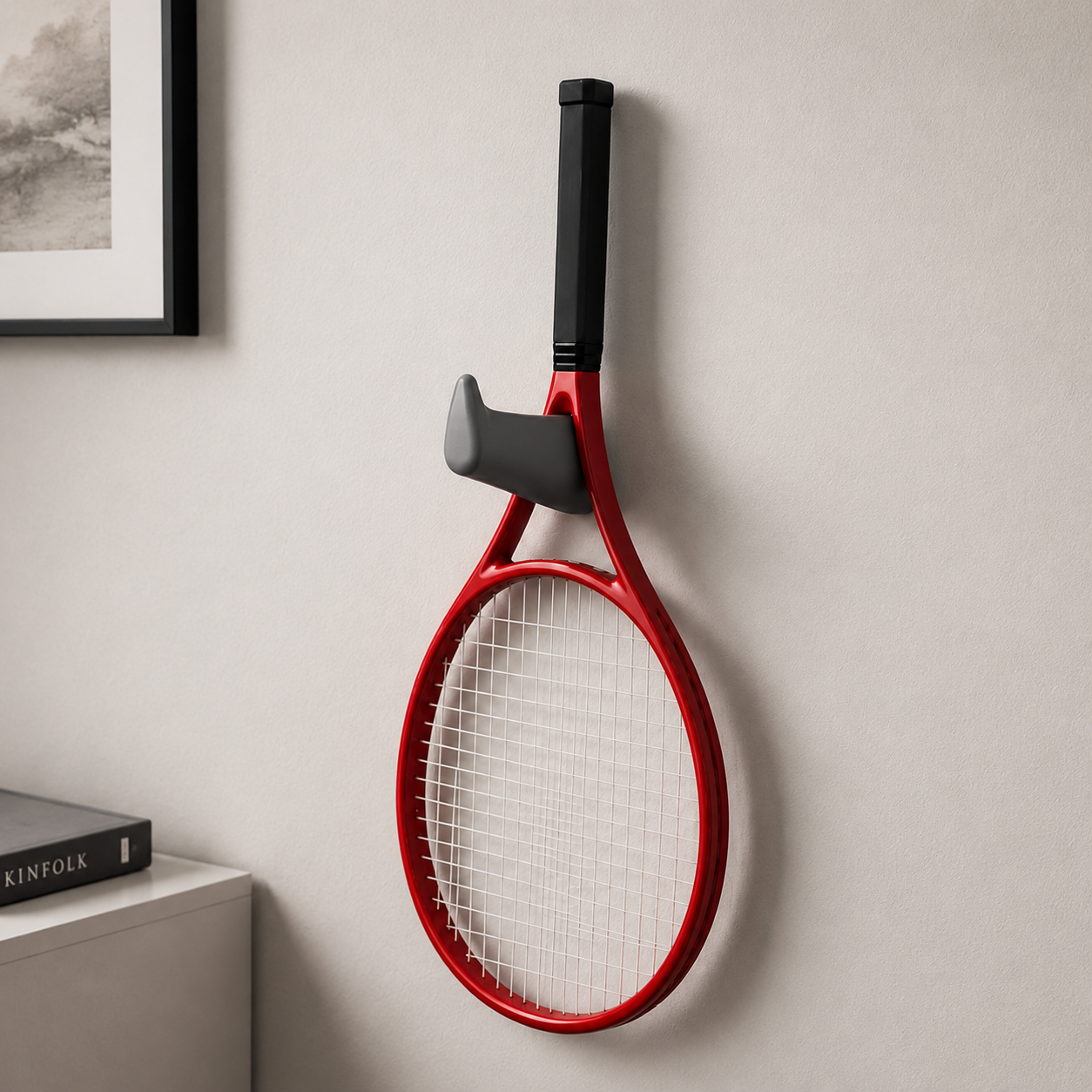 Tennisschläger Wandhalter Halterung für 3 Schläger – 3D-Druck
