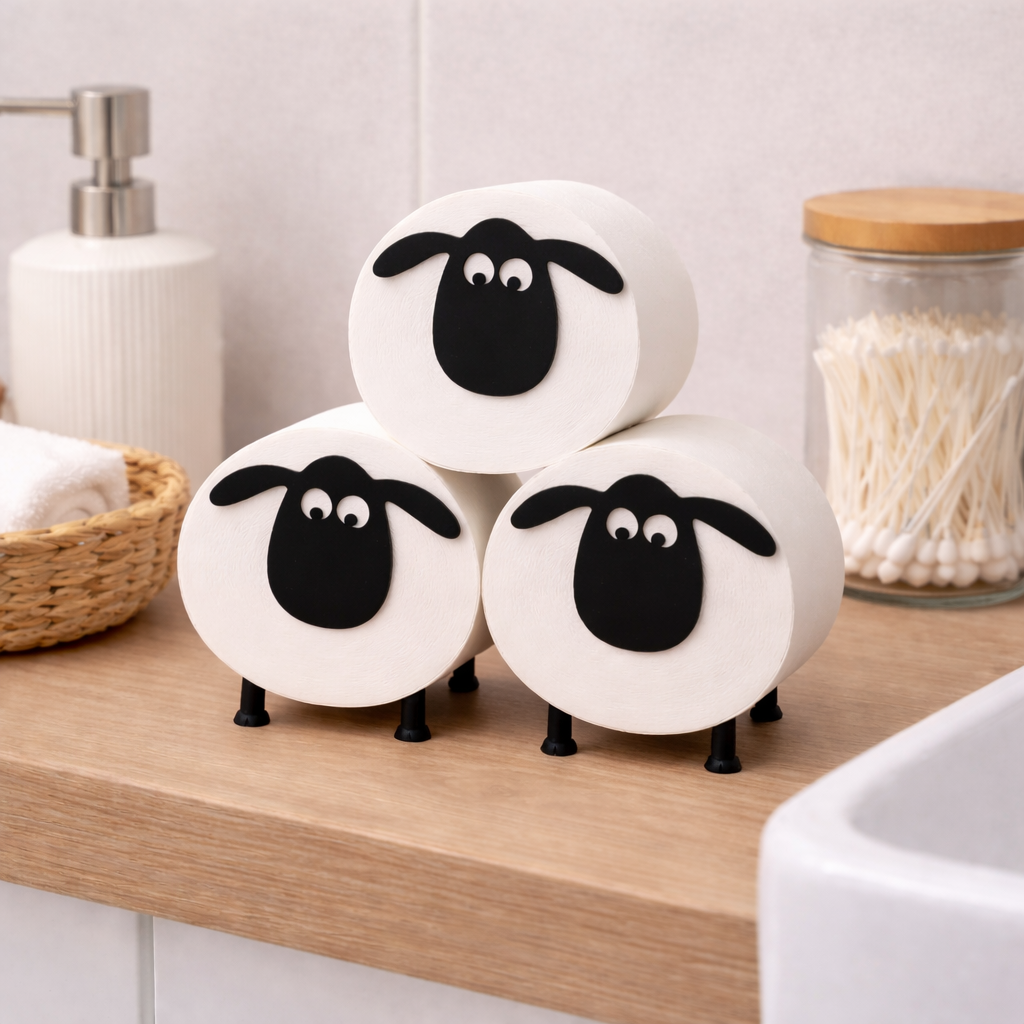 Karl Toilettenpapierhalter Schaf – WC Badezimmer Deko 3D-Druck