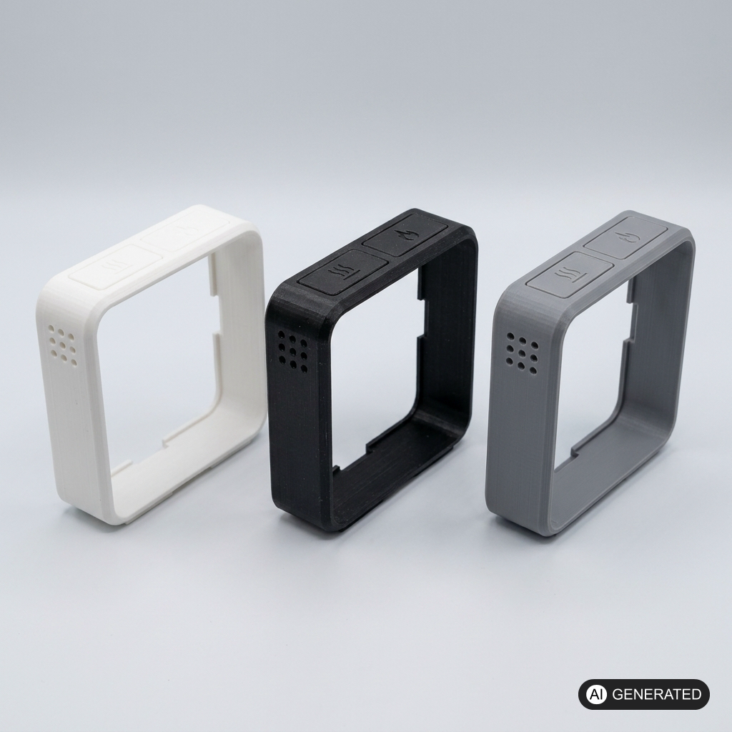 Mounting Frame passend für Hive Thermostat – Ansicht 2, 3D-gedruckt von Parture