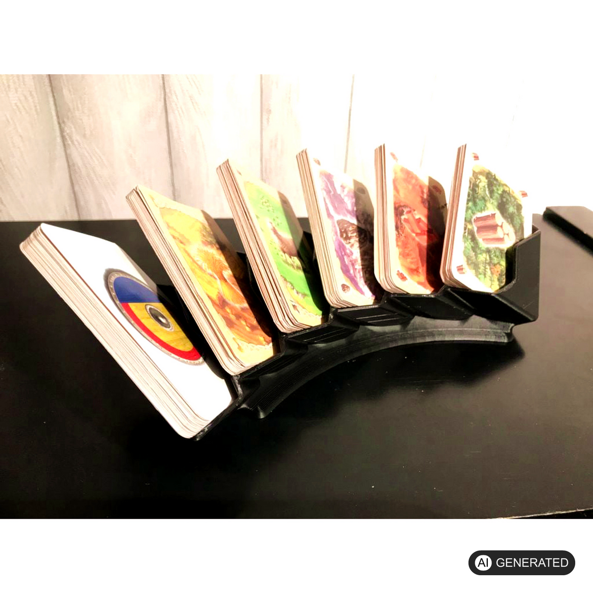 Kartenhalter passend für Siedler von Catan – im eingebauten Zustand, 3D-gedruckt von Parture