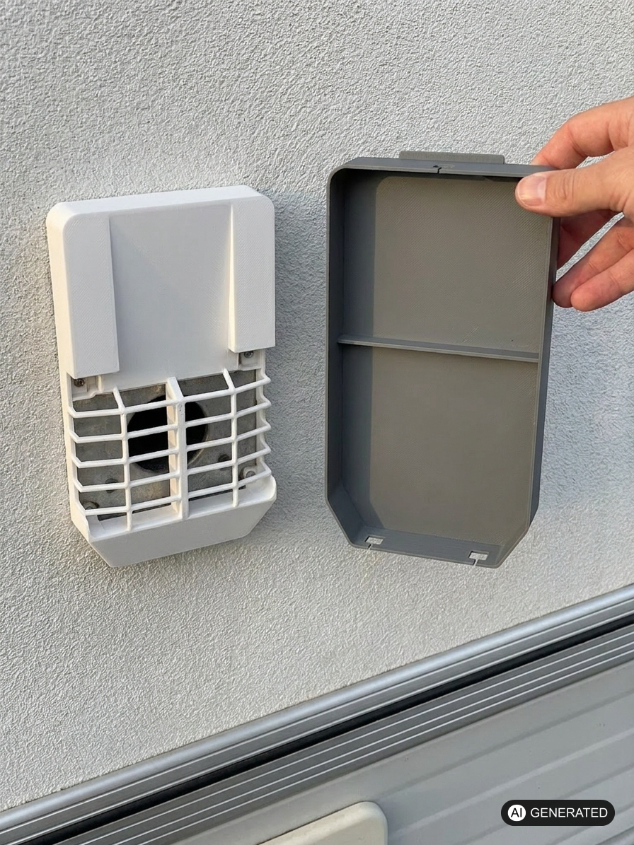 Truma passend für Truma Kamin Boiler Version 2 – im eingebauten Zustand, 3D-gedruckt von Parture