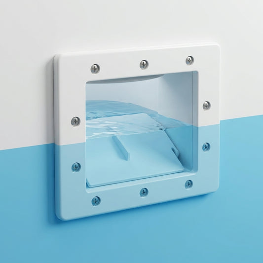 Pool Skimmer Tür kompatibel mit gängigen Modellen - 141x111x6,5 mm