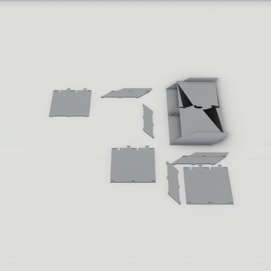Handschuhfach-Organizer Tesla Model – 360°-Ansicht, 3D-gedruckt von Parture