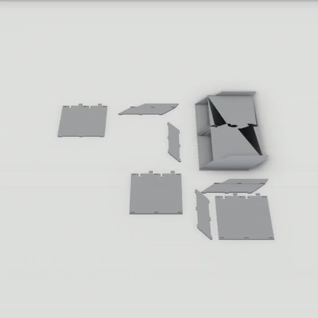 Handschuhfach-Organizer Tesla Model – 360°-Ansicht, 3D-gedruckt von Parture
