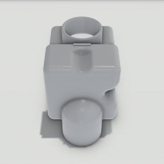 Absaugadapter Festool auf – 360°-Ansicht, 3D-gedruckt von Parture