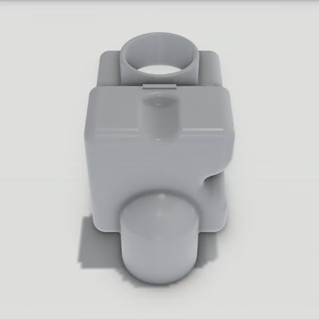 Absaugadapter Festool auf – 360°-Ansicht, 3D-gedruckt von Parture