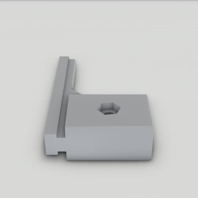 Rail clamp adapter – 360°-Ansicht, 3D-gedruckt von Parture