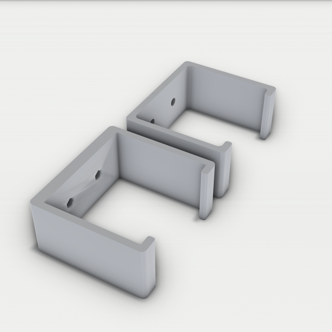 Wandhalterung passend für IKEA Steckdosenleiste – 3D-Ansicht, 3D-gedruckt von Parture