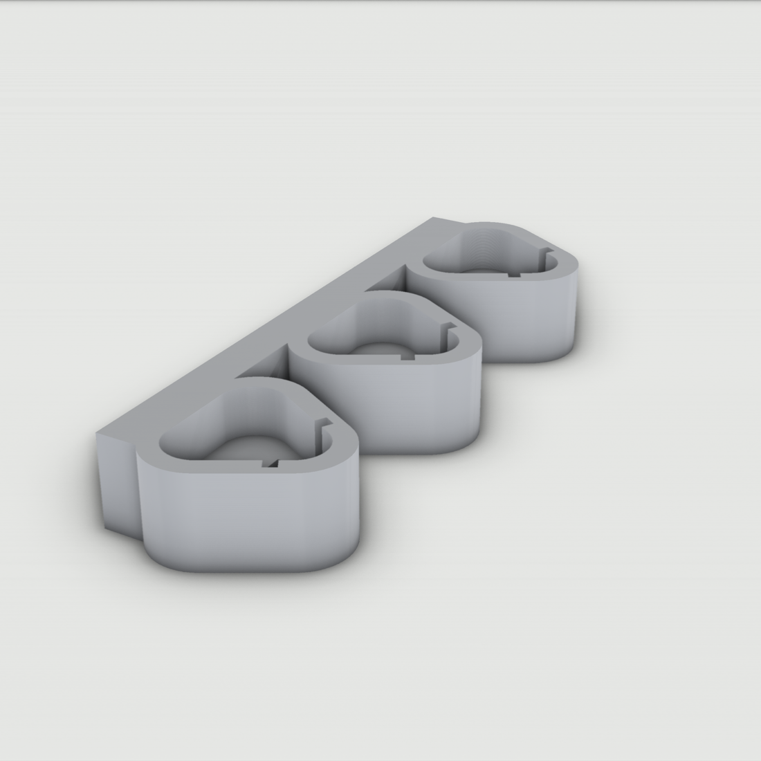 Akkuhalter Wandhalterung passend für 3 Milwaukee M12 – 3D-Ansicht, 3D-gedruckt von Parture