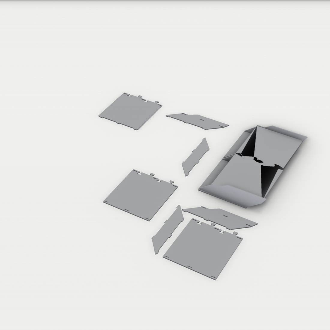 Handschuhfach-Organizer passend für Tesla Model 3 – 3D-Ansicht, 3D-gedruckt von Parture