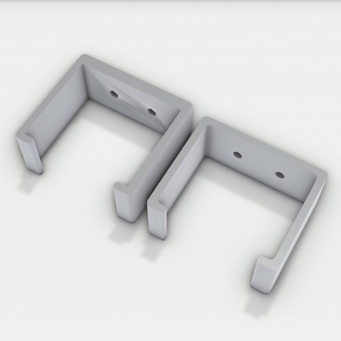 Wandhalterung passend für IKEA Steckdosenleiste – 3D-Ansicht, 3D-gedruckt von Parture