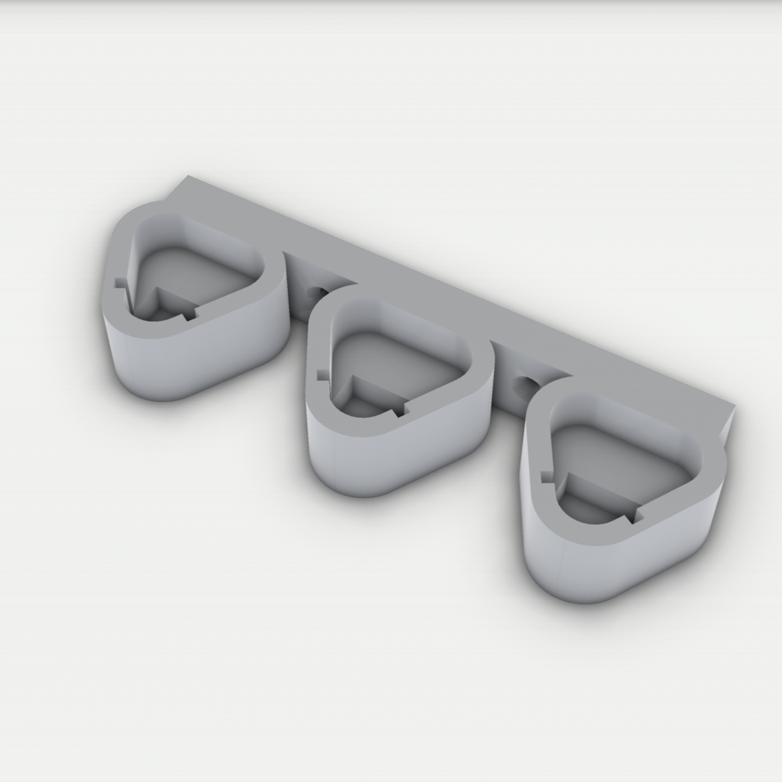 Akkuhalter Wandhalterung passend für 3 Milwaukee M12 – 3D-Ansicht, 3D-gedruckt von Parture