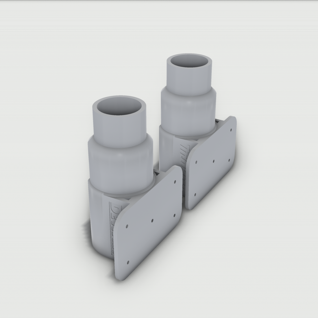 Regalhalterung passend für DeWalt und Makita Akkubohrer – 3D-Ansicht, 3D-gedruckt von Parture